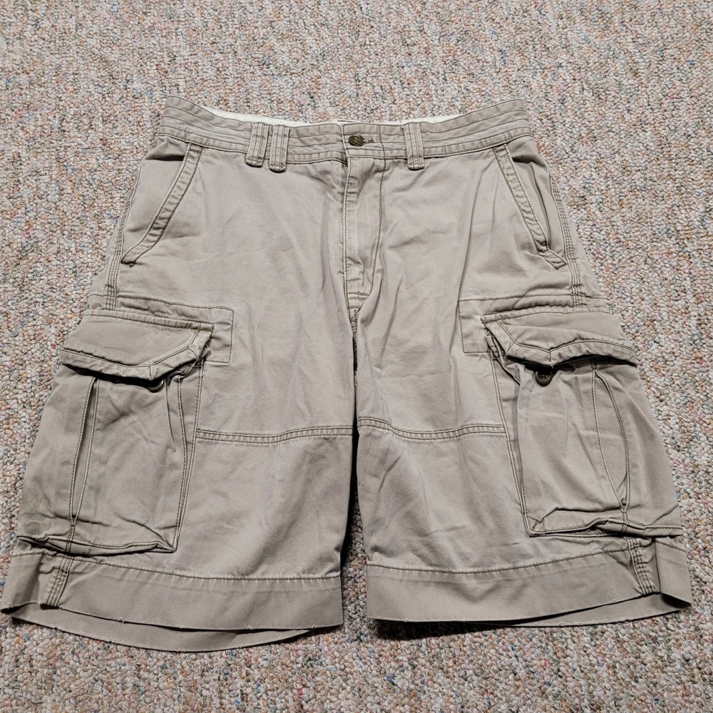 Polo Ralph Lauren Cargo Shorts Mens 33 Tan Khaki Cotton Utility Casual Hiking